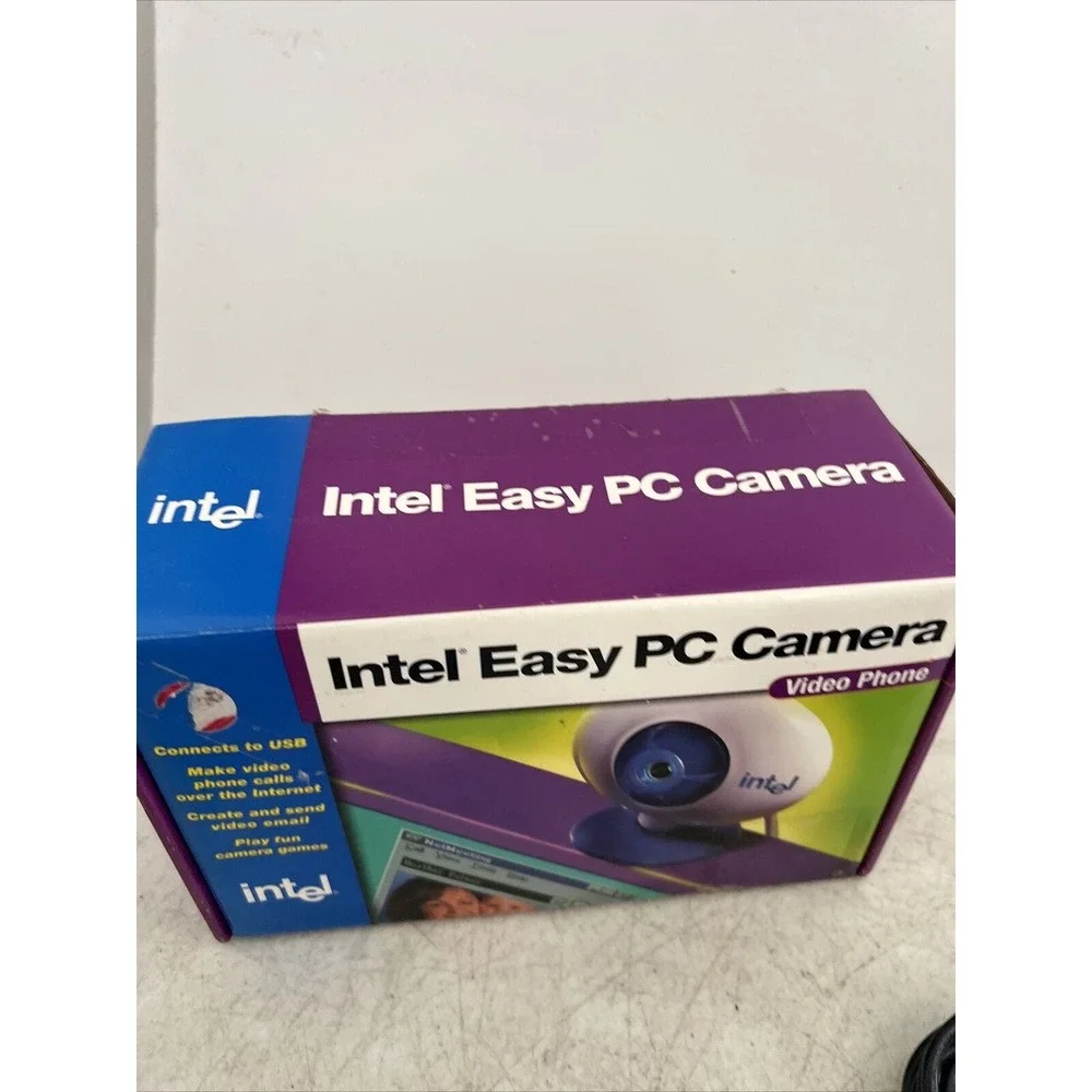 Vintage Retro Intel Easy PC Camera USB Webcam Video Phone Open Box